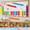12PCS Colorful Pencil Bulletin Board Decorations – Back to School Classroom Cutouts for Windows, Doors, Chalkboard & Wall Decor | First Day of School Party & Classroom Supplies